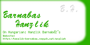 barnabas hanzlik business card